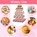 Weddingwish 5 Tier Cupcake Stand, Acrylic Cupcake Tower Stand, Square Tiered Display Stand, Clear Dessert Table Display Stand for Wedding,Birthday,Party