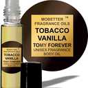 Tobacco Vanilla Unisex Body Oil (10ml Roll On), for Women and Men, Strong, Long Lasting, Travel Size, Oriental Spicy Fragrance