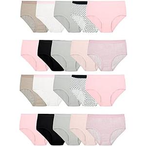 Fruit of the Loom Girls' Cotton Brief Underwear Multipacks 8