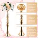 Didaey 12 Pcs Gold Wedding Centerpiece Stand Metal Flower Arrangements Holder Tall Centerpiece for Table Gold Vase Flower Stand for Wedding Reception Event Party Hotel Home Decor(3 Sizes)