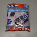 Hefty Shrink-Pak Vacuum Storage Bags - Space Saver for Under Bed Storage, Clothing and Comforters, Odor Resistant, 3X More Storage Space - 3 Large, 3 XL Bags