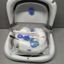 AVIDOR Baby Bathtub,Collapsible Bathtub for Newborn to Toddler,Durable Essential Infant Bath Tub,Portable Travel Baby Tub with Soft Bath Net,No-Slip Feet and Dinosaur Shaped (Grey)