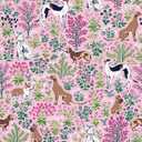 NuWallpaper x Printfresh Must Love Dogs Pink Peel and Stick Wallpaper, PFS6379