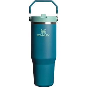 STANLEY IceFlow 2.0 Flip Straw Tumbler with Handle 30 oz | Twist On Lid and Flip Up Straw | Leak Resistant Water Bottle | Insulated Stainless Steel | BPAFree | Coastal Teal