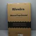 Riveira 30x20 Bamboo Light Brown Stove Top Covers for Electric Stove & Gas Stove Top Covers for Gas Burners – Large Gas Stove Cover with Handle & Juice Groove – Rustic Stove Covers for Gas Stove Top
