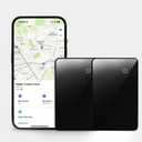 Wallet Tracker 2-Pack - Up to 6-Month Standby Battery, Apple Find My Compatible, Rechargeable Slim Card Finder (iOS Only)
