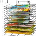 Art Drying Rack for Classroom Paint Drying Rack Small Art Drying Rack Wall Art Storage Rack with 16 Removable Shelves for Classrooms and Art Studios