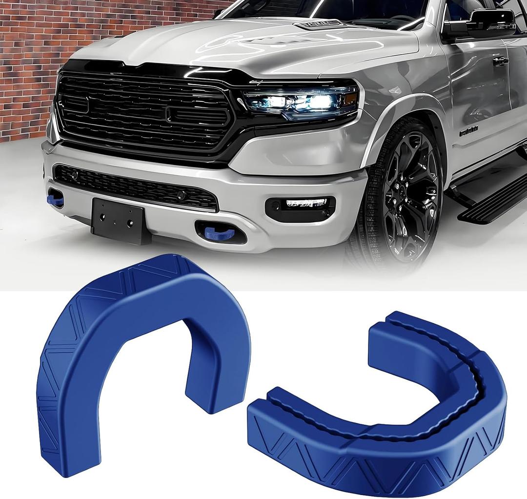 Tow Hooks Covers Hitch Cover Customized Car Tow Hooks Compatible with RAM 1500 Accessories 2019-2025 (Blue)