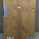 Tribesigns Height Adjustable C Table with Wheels, Mobile Couch Snack Side Table with Tiltable Drawing Board, Sofa Bedside Laptop Stand C Shaped TV Tray with Storage Shelves (Brown)