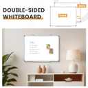 Double Sided Magnetic White Board, 36"x24" Dry Erase Whiteboard for Wall with Aluminum Frame Presentation Board for School, Office and Home