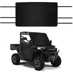 600D UTV Windshield Snow Cover Compatible with Polaris Ranger XP 1000 2017-2026 (Not RZR) & Can-Am Defender 2016-2026, Transport Windshield Protector for Ice and Snow