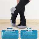 Doctor's Select Diabetic Socks for Men - 6 Pairs Non Binding Stretch Top, Bamboo Viscose Mens Diabetic Socks
