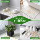 Foldable Stone Bath Mat,Super Absorbent Diatomaceous Earth Shower Mats, 24" x 16" Non-Slip Quick Drying Mats for Bathroom Floor, Easy to Store Bathroom Rugs, Easy to Clean, Elegant & Modern Design (Pink Flowers)