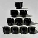 10 PCS Boat Cup Holder Insert, Plastic Cup Holder for Boat, Marine Drink Holder Replacement with Drain for Marine Boats, Deck, Car, RV, Camper (Black)