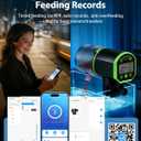 WiFi Automatic Fish Feeder for Aquarium: App-Controlled Auto Feeders for Tank Turtle Pond Betta with Water Temperature Monitoring & Alarm, Timed Auto-Feeding for Flake Pellet Vacation Weekend
