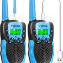 Vvinca Walkie Talkies Toys for Ages 5-7, Rechargeable Walkie Talkie Gifts for 3-12 Year Old Boy Girl with Flashlight 22CH 2 Way Radio 3 Mile Long Range for Adventure Game Camping Outdoor Hiking