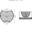 Kante Accent Round Sphere Weathered Concrete Planter 19.3" Dia, Outdoor, 19.3"w x 16.5"h
