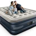 iDOO Queen Air Mattress with Built in Pump, 18 Raised Comfort Blow up Mattress, Upgraded Four Chamber Airbed, Inflatable Mattress for Guests and Home, colchon inflable, Air Bed, 650 lbs Max