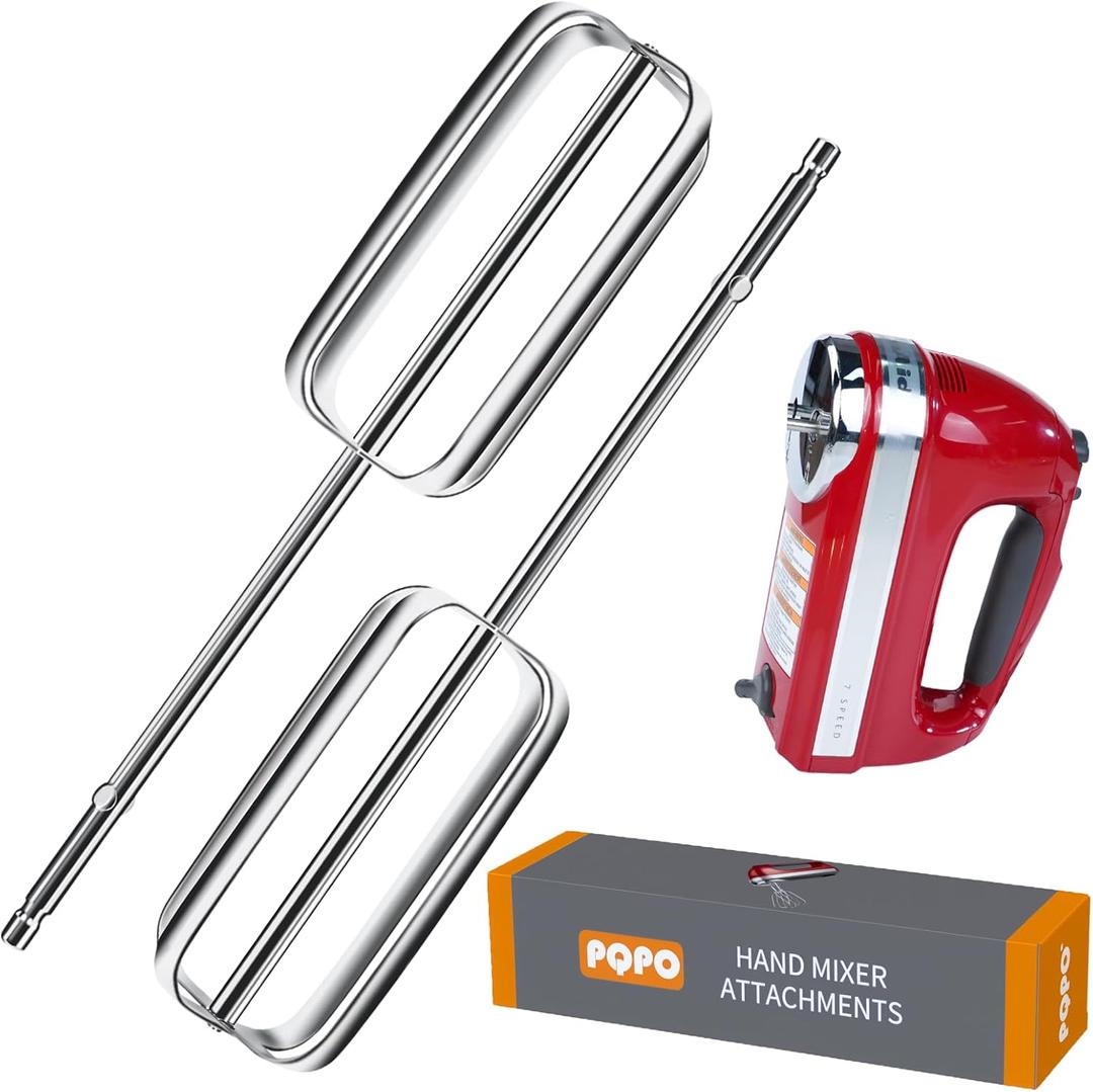 2 Pcs Hand Mixer Beaters Stainless Steel Attachments Compatible with kitchen Aid Hand Mixer, Hand Mixers Replacement Parts