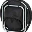 Etna Products Round Pet Bed: Comfortable Elevated Cat Bed with Paw Print Cushion - Black & White Water Resistant Papasan Chair for Small Dogs