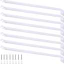 8 Pcs Wire Shelf Support Brackets,12 Inch Metal Support Brackets for Wire Shelving with Anchors and Screws,Closet Support Bracket for Wardrobe Wall Bracket Wire Shelves Racks