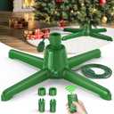 2025 Upgrade Rotating Christmas Tree Stand, UL Certified Adjustable Tree Stands with Remote Control for Up to 7.5ft 90lb Artificial Tree, Durable 3 Light Outputs with Up to 625 Watts of Power (Deep Green)