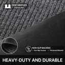 Front Door Mat, 2' x 6' Heavy Duty Indoor Outdoor Welcome Mat for Entryway, Commercial Entrance, Low Profile, Non-Slip, Durable Rubber Backing for Patio, Home