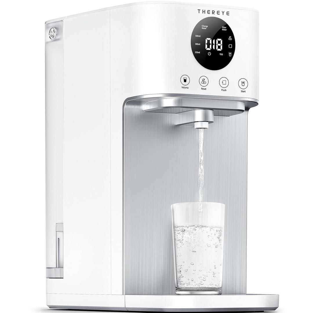 Thereye Reverse Osmosis System Countertop Water Filter, NSF/ANSI 58 Tested, 7 Stage RO Filtration, Fast Water Delivery, 3:1 Pure to Drain, BPA Free Water Purifier for Home, No Installation (White)