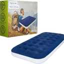 Nutan 9-Inch Durable Luxury Inflatable Air Mattress with Comfort Coil Technology and High Capacity Pump, Good for Camping, Home and Portable Travel, Blue, 74" x 29"