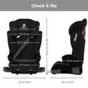 Diono Cambria LE, 2-in-1 Belt Positioning Booster Seat,Backless and High-Back Booster seat for Children from 40—120 lb,17" Wide,6 Headrest Positions,Lightweight with Latch,Black