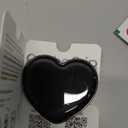 OnTheGrip Cute Solid Macaron Color Heart Shape Collapsible Mobile Phone Grip Stand Holder for Smartphone Tablet Cell Phone Accessory (Black)