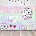 Iridescent in My Birthday Era Banner, Music Birthday Decorations Music Superstar Banner for Outside Indoor,Its A Girl Backdrop for Girls Decorations 59" X 39"