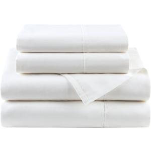 Alpha Cotton – Cotton Rich Sheet Set, 4 Pieces – King Size – Soft, Durable & Breathable Bed Sheets