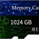 1TBTF SD Card with Adapter, High Speed Memory Card, UHS-I C10 A1 Memory TF Card for Mobile Phone/Camera/Car Audio/Game Console/Tablet