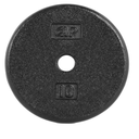 CAP Barbell Cast Iron Standard 1-Inch Weight Plates, Black, 10 Pounds
