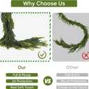 2 PCS Norfolk Pine Garland Christmas Garland, 6FT Cedar Garlands Real Touch Artificial Greenery Garlands Christmas Decorations for Mantle, Table, Wall, Indoor, Outdoor, Holiday