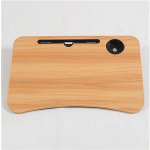 Detachable Wheelchair Dining Table, Wheelchair Tray Wooden with Mobile Phone Card Slot and Water Cup Card Slot, for Wheelchair Users Eating, Working with Laptops, Reading and Writing,Brown