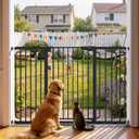 Cumbor 36" Extra Tall Baby Gate for Stairs, 30.4-56.8" Extra Wide Dog Gate Indoor, Dual Lock & Self-Closing Child Gate for Doorways, Hallways & Large Opening, Safety Baby Proofing for the House, Black