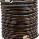 Giraffe Tools Hybrid Garden Hose 75ft x 5/8", Male and Female Fittings with Shut off Valve, Flexible, Heavy Duty, Leakproof, Lightweight Water Hose