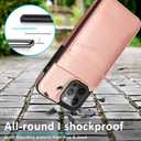 iPhone 14 Pro Wallet Case with Credit Card Holder Case for Women Men PU Leather Wallet Case for iPhone 14 Pro Case 6.1 inch (Rose Gold)