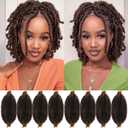 Springy Afro Twist Hair 8 Packs Marley Twist Braiding Hair Pre Separated Spring Twist Hair for Faux Locs Crochet Hair Kinky Twist for Braiding Synthetic Hair Extensions (T30#, 12inch(Pack of 8)