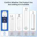 GLACIER FRESH UKF8001 Compatible with Whirlpool Refrigerator Water Filter 4, EDR4RXD1, EveryDrop Filter 4, 4396395, Maytag UKF8001, UKF8001AXX, WHR4RXD1, KAD4RXD1, 46-9006, Puriclean II, Pack of 4