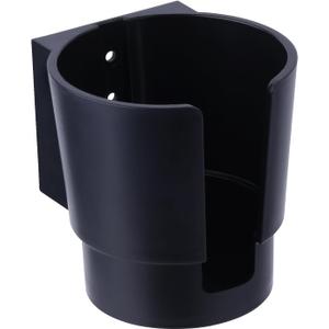 Universal Large Cup Holder Wall Mount, Heavy Duty Plastic Drink Holder for Boat Car Truck RV Bus Tractor Wall Wood, Vertical or Horizontal Mount, Fit Most Cups, Bottles, Cans, Tumblers Black Pack of 1