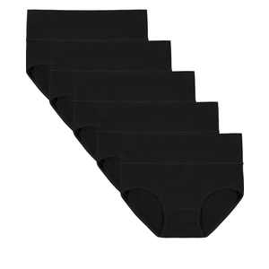 Women's High Waisted Underwear Cotton Panties Regular & Plus Size 4-Pack, XXL