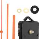 PATIKIL Clock Mechanism Kit, Quartz, Orange, 2.72 x 2.2 x 0.63 inches, Wall Mount, Silent, Battery Operated