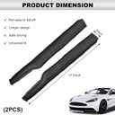 2 PCS Leather Car Seat Gap Filler, Seat Crevice Plug Blocker to Fill Gap Between Seat and Console, Universal Auto Seat Gap Filler Organizer Stops Things from Dropping (Black)