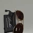 livho Sunglasses for Men Women Aviator Polarized Metal Mirror UV 400 Lens Protection (Gold)