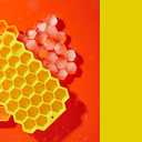 Evriholder Bee Chill Ice Trays, Silicone Ice Tray for Making Hexagonal Ice, Includes 2 Trays, Yellow and Orange