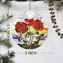 Christmas Ornaments: Stained Glass-Style June Birth Flower Ornament  Christmas Tree Decorations, Holiday Party Gifts, Mother's Day & Birthday Gifts for Women, Mom & Grandma | Birth Flower Gift