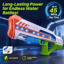 ZIFFY Electric Water Gun with LED, Automatic High-Power Squirt Guns for Adults Kids,Long Range, Auto Water Blaster, Summer Outdoor Swimming Pool, Backyard, Beach Water Game Fighting Play Pool Toys